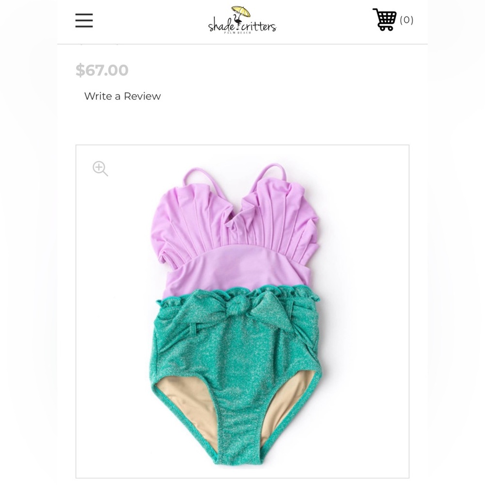 Shell Critters Kids Swim One Piece - Purple and Green